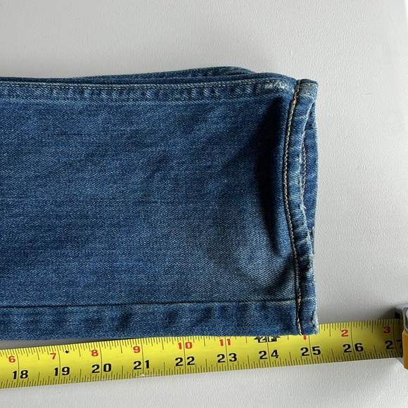 AMO Mid Rise Kate Slim Ankle Jeans in Mariner Wash Women's Size 24 - Picture 8 of 13